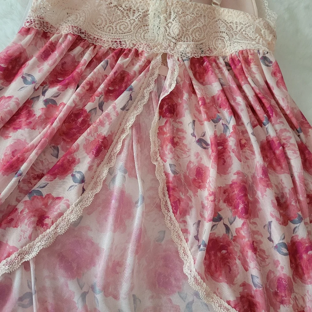 JESSICA SIMPSON BRAND NEW BABYDOLL AND THONG SET SIZE M - Picture 5 of 13